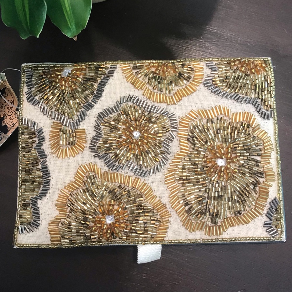 🔥 3 FOR $20 SALE! Boho India Beaded Mirror Jewelry Box